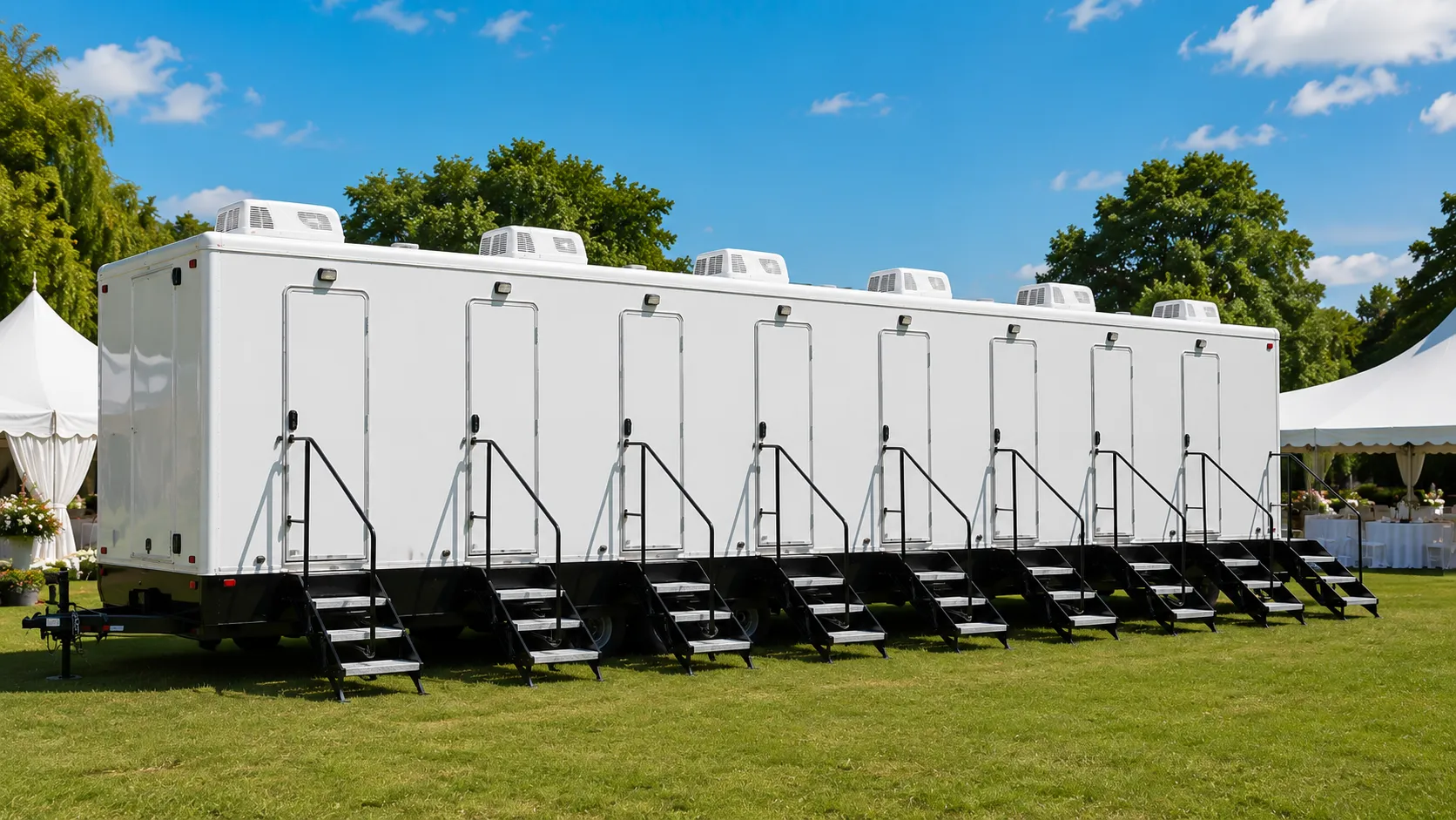 8 Stall Restroom Trailer in Toledo, OH